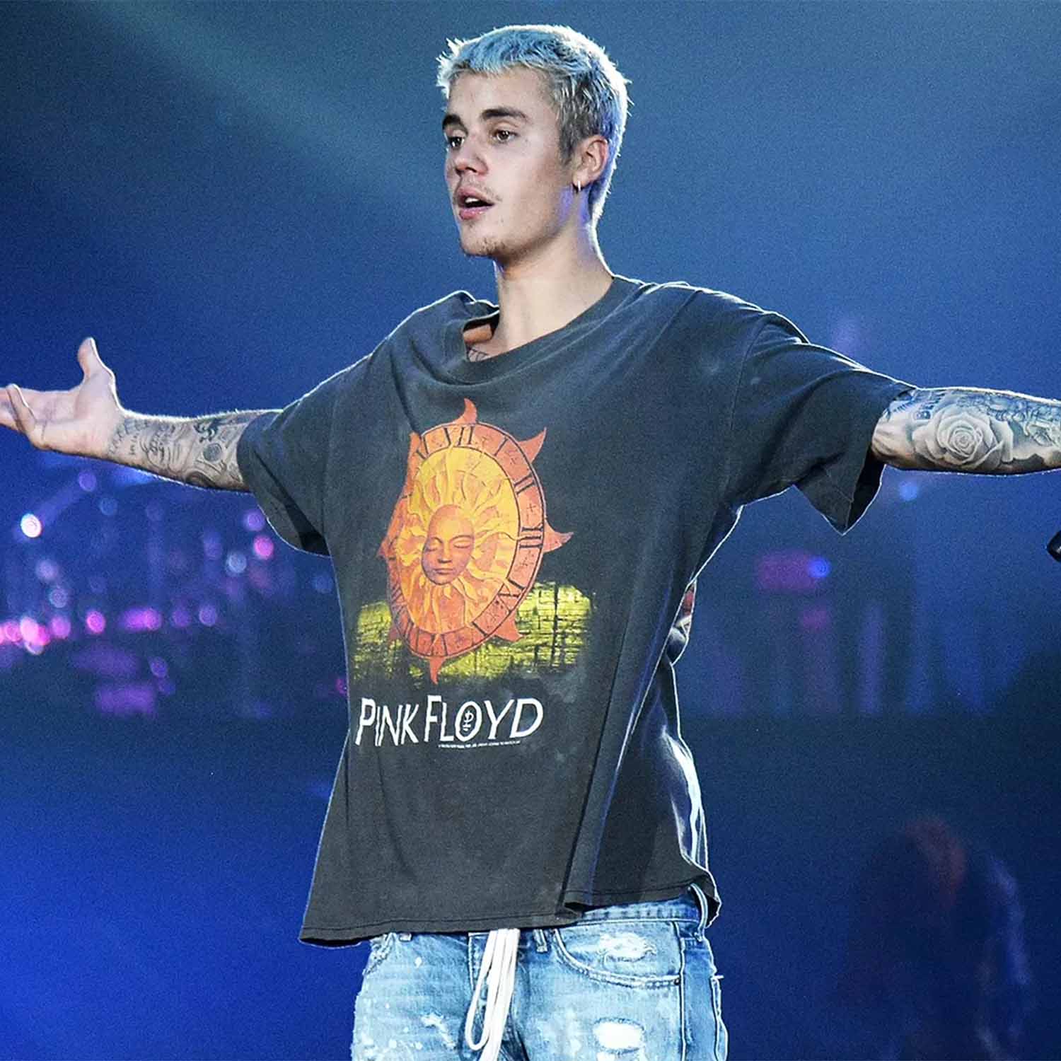 Justin Bieber Pink Floyd North American Tour 1994 Sun Dial Clock Shirt